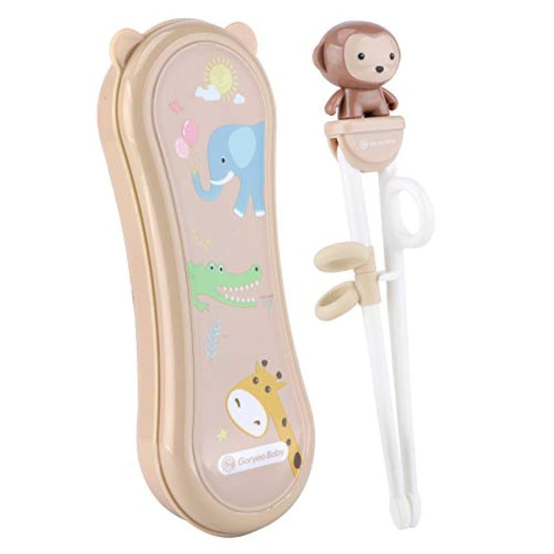 Goryeobaby Goryeo Baby Training Chopsticks for Kids - Kids Chopsticks Use Completely Harmless Material - Anti-dislocation Buckle Design - Includes Portable Box - Image 1